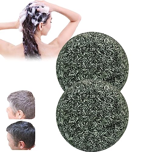 Spartan Gray Hair Reverse Bar, Spartan Reverse Grey Hair Bar Shampoo, Gray White Hair Repair, Brown Hair Reverse Gray Natural Hair Darkening Shampoo Bar,Prevents Hair Loss for Women and Men (2pcs) von yuyuanDO