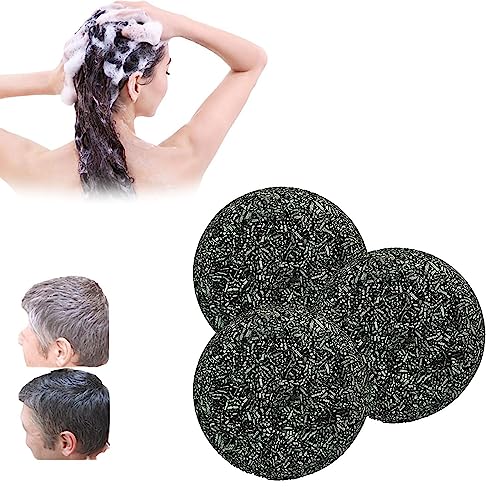 Spartan Gray Hair Reverse Bar, Spartan Reverse Grey Hair Bar Shampoo, Gray White Hair Repair, Brown Hair Reverse Gray Natural Hair Darkening Shampoo Bar,Prevents Hair Loss for Women and Men (3pcs) von yuyuanDO