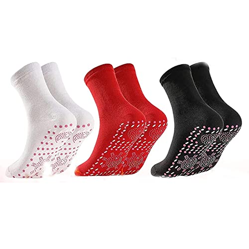 yuyuanDO 3 Paare Schlankheits Gesundheitssocken, Afiz Turmalin Gesundheitssocke, Veinesheal thermotherapeutische Socke, Tourmaline Slimming Health Sock, Socken Abnehmen (D), 6 Monate von yuyuanDO