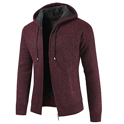 yuyungongsi Hoodie Herren Strickjacke Herren Zip Pullover Sweatjacke Herren Kapuzenjacke Kapuzenpullover Hoodie hHerren Schwarz Grau Winter Outdoor Herren Hoodie Herren Kapuzenjacke von yuyungongsi