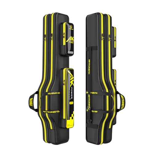 yuzhiyuan Angelrutenkoffer, vierlagig, Angelrutenkoffer, robustes 1680D-Oxford-Gewebe, Stahldraht, Angelrutentasche mit mehreren Fächern, einschließlich Seitentaschen, Angelgeschenke für Männer yuzhiyuan Angelrutenkoffer, vierlagig, Angelrutenkoffer, robustes 1680D-Oxford-Gewebe, Stahldraht, Angelrutentasche mit mehreren Fächern, einschließlich Seitentaschen, Angelgeschenke für Männer von yuzhiyuan