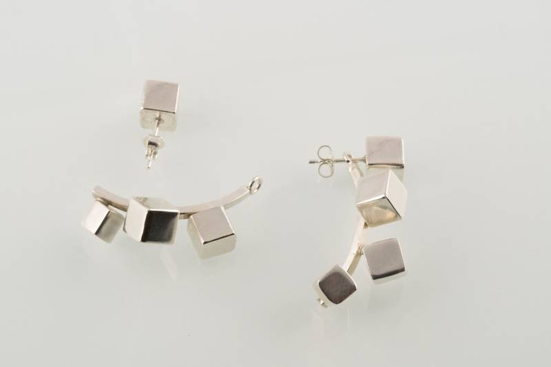 Anhänger Für Ohrstecker - Würfel No.3 Einzelstück von yvedesign