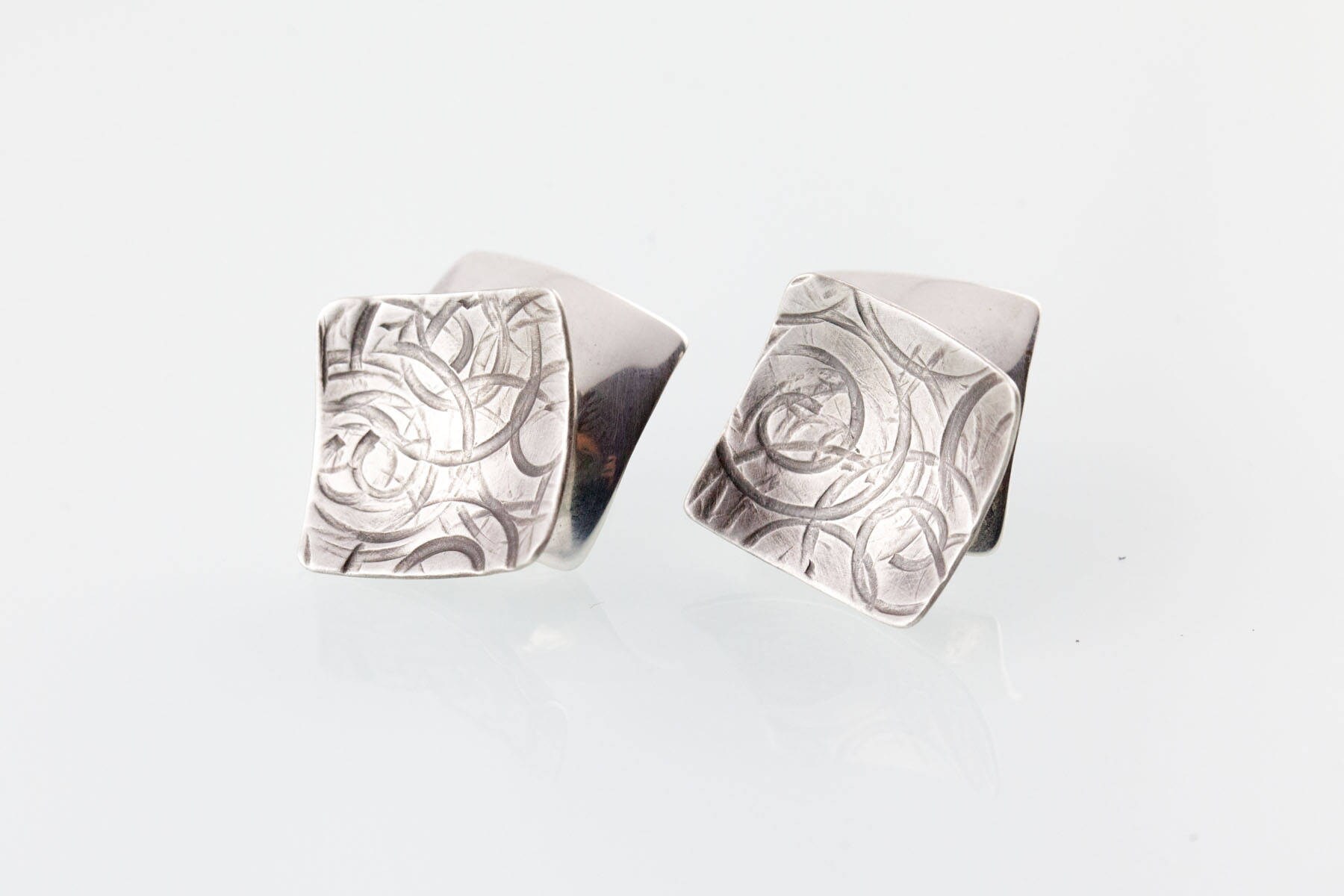 Ohrstecker „Quadrat-Geschwister No.1" von yvedesign