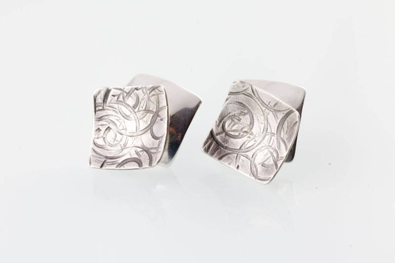 Ohrstecker „Quadrat-Geschwister No.1" von yvedesign