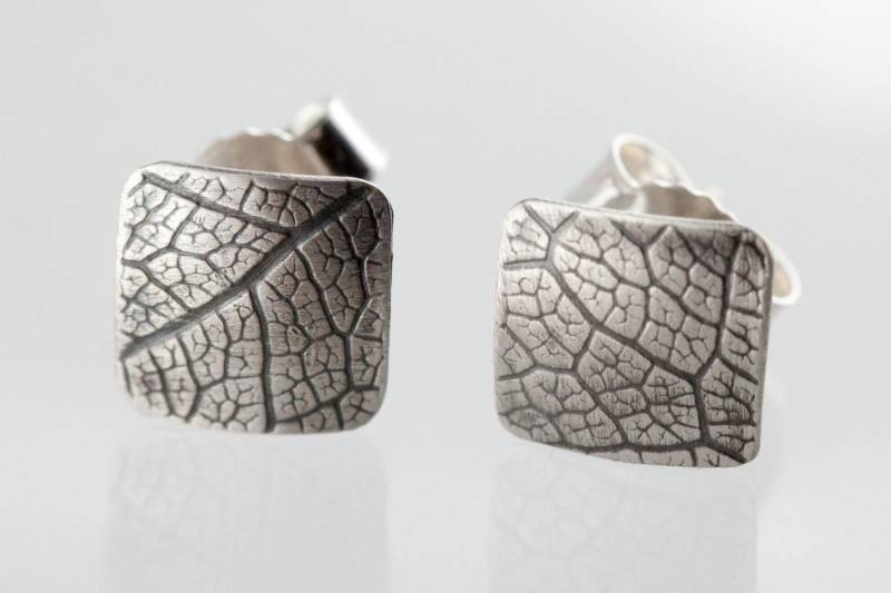 Ohrstecker "Blattstruktur No.3" von yvedesign