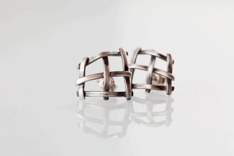 Ohrstecker - Gittergeflecht No.2 von yvedesign