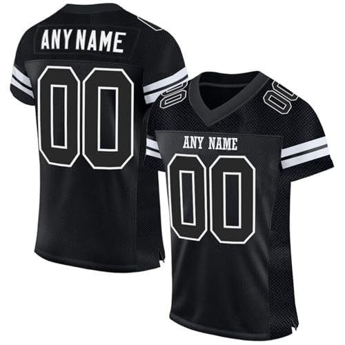 Personalisiert American Football Trikot Spieltrikots mit Name Nummer Logo Personalisierte Trikot T-Shirt für Kinder Erwachsene Junge Mädchen Herrn Damen von ywkiyrs