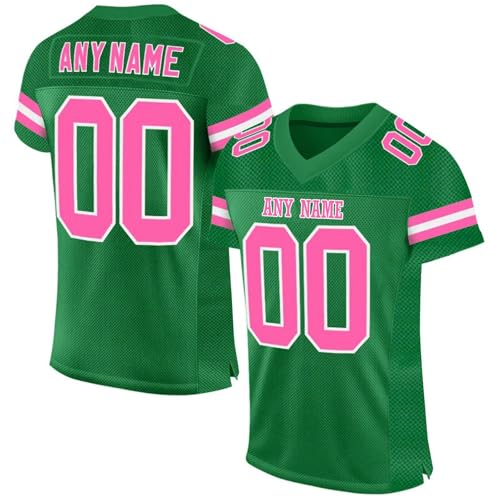 Personalisiert American Football Trikot Spieltrikots mit Name Nummer Logo Personalisierte Trikot T-Shirt für Kinder Erwachsene Junge Mädchen Herrn Damen von ywkiyrs