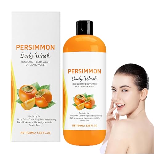 Persimmon Fresh Duschgel für Damen und Herren–Natürliches Deodorant zur Kontrolle von Körpergerüchen,tiefenreinigend und feuchtigkeitsspendend,sanfter Inhaltsstoff aus Persimmon-Extraktionsöl (1pcs) von yxcully