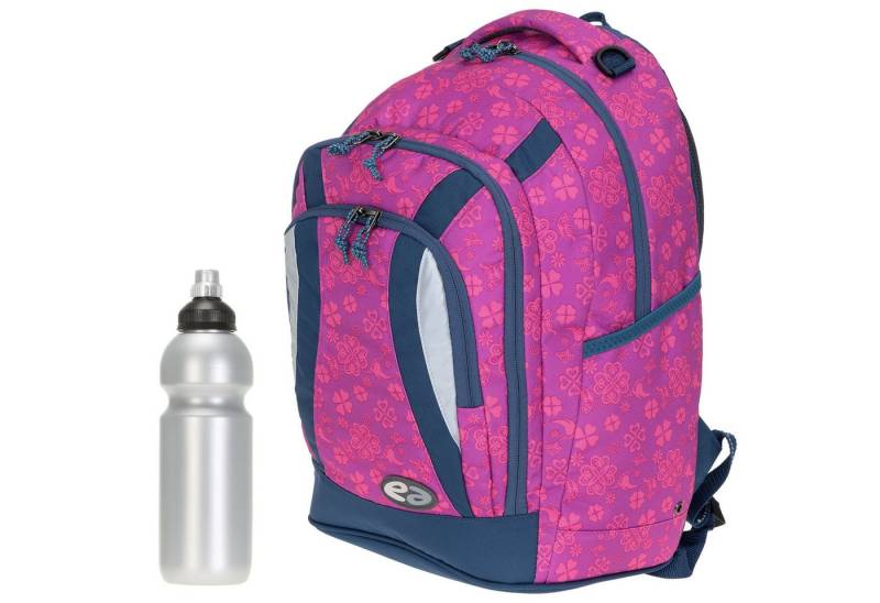 yzea® Schulrucksack Jungen Mädchen ab 3. Klasse Go Bo, Schultasche Schulmappe Rucksack 2 große Fächer mit Brustgurt + Flasche von yzea®