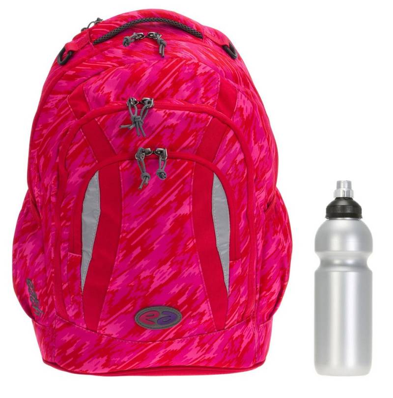 yzea® Schulrucksack Jungen Mädchen ab 3. Klasse Go Bo, Schultasche Schulmappe Rucksack 2 große Fächer mit Brustgurt + Flasche von yzea®