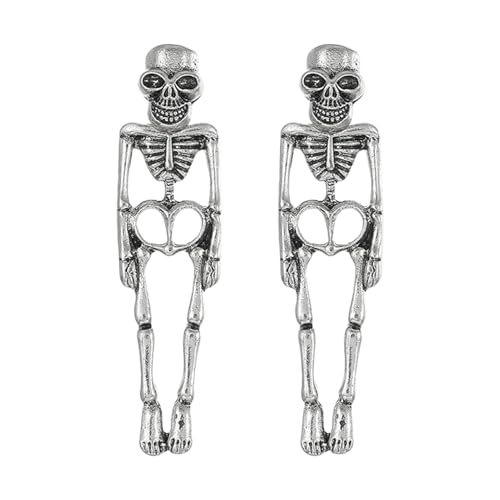 Halloween-Ohrringe für Frauen – Ohrhänger Retro Skelett für Mädchen – gruselige Schädel-Ohrringe für Frauen Cosplay Party Geburtstag Halloween Ausgehen von yztju