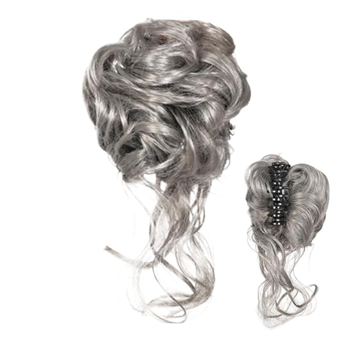 Messy Bun Haarteil - Lockig Gewellte Dutt Haarstücke Für Damen | Hochsteckfrisur Extensions mit Volumen Stil Klammer Pferdeschwanz Halter für Damen von yztju