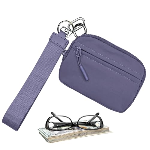 Schlüsselbeutel Brieftasche - Wasserdichte Mini -Münze, Handy Reißverschlussbeutel | Nylon Key Ring Hülle Mit Armbandgurt Für Frauen Tägliche Reisesicherheit Aufbewahrung Outdoor Carry Essentials Trag von yztju