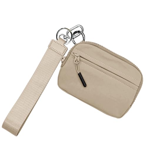 Schlüsselbeutel Brieftasche - Wasserdichte Mini -Münze, Handy Reißverschlussbeutel | Nylon Key Ring Hülle Mit Armbandgurt Für Frauen Tägliche Reisesicherheit Aufbewahrung Outdoor Carry Essentials Trag von yztju