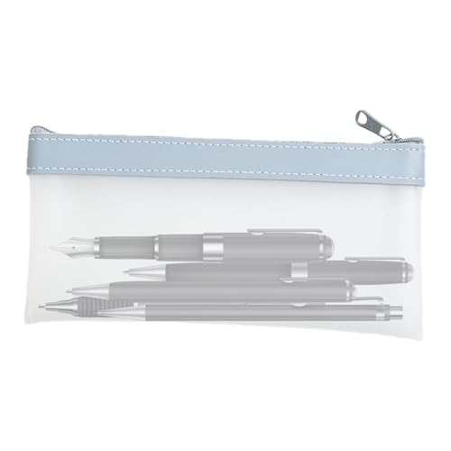 Transparentes Federmäppchen – tragbare, durchsichtige Stifttasche, großes Fassungsvermögen für Schreibwaren mit Reißverschluss | Multifunktionaler PVC-Make-up-Organizer, leichte Tasche für Schule, Bür von yztju