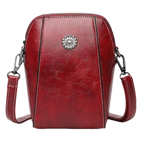 yztju Handy Bag - kompakte vertikale Telefonausstattung mit einstellbarem Riemen, Retro -Tasche | Stilvoller Mini -Schulter -Brieftasche für Reiseinkaufsdating, hält Tastenbrillenkarten Pass Barge von yztju