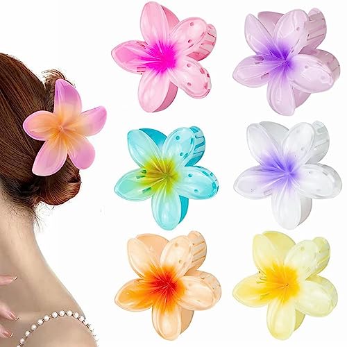 zCloud 6 Stück Blumen-Haarspangen, modische Damen-Haarspangen, Strandurlaub, hawaiianische Haarklammer für mitteldickes Haar, Haarklammern für Frauen und Mädchen zCloud 6 Stück Blumen-Haarspangen, modische Damen-Haarspangen, Strandurlaub, hawaiianische Haarklammer für mitteldickes Haar, Haarklammern für Frauen und Mädchen von zCloud