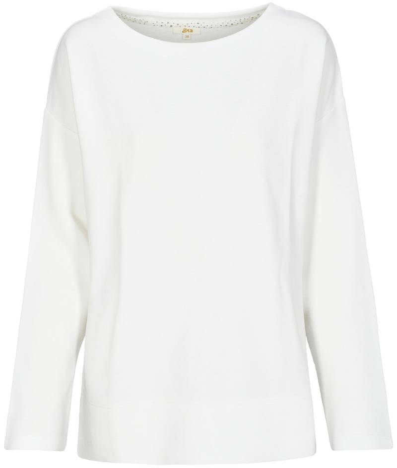 zab company - Da. Basic Struktur-Shirt offwhite - Gr. - 40 von zab company