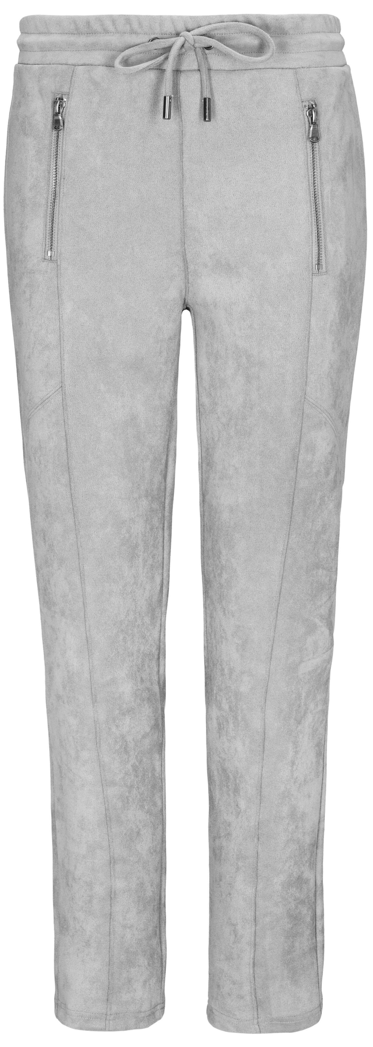 zab company - Da. Kunstlederhose, Velour graphit - Gr. - 46 von zab company