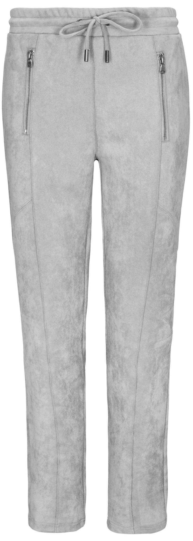 zab company - Da. Kunstlederhose, Velour graphit - Gr. - 46 von zab company