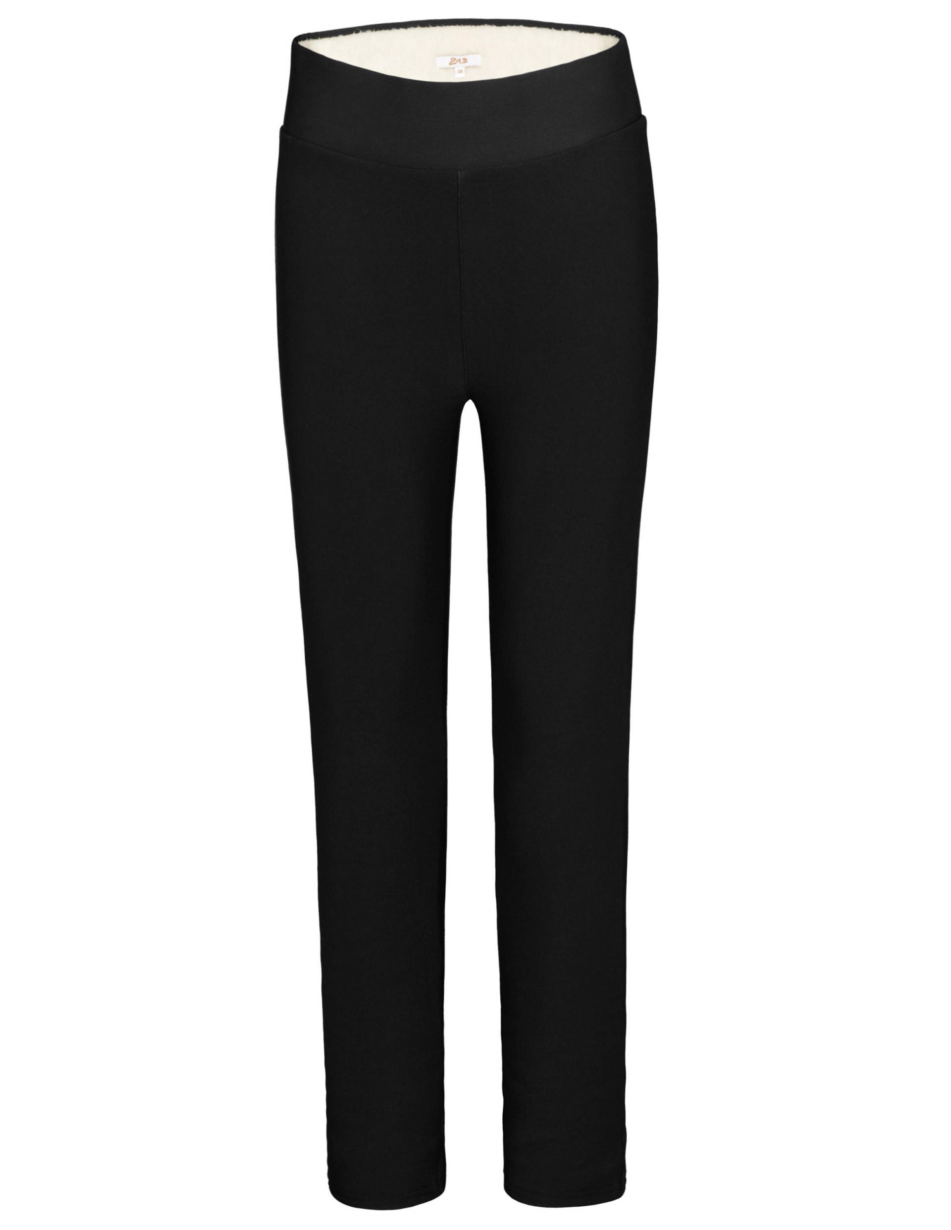 zab company - Da. Legging mit Teddyfell deep black - Gr. - 50 von zab company
