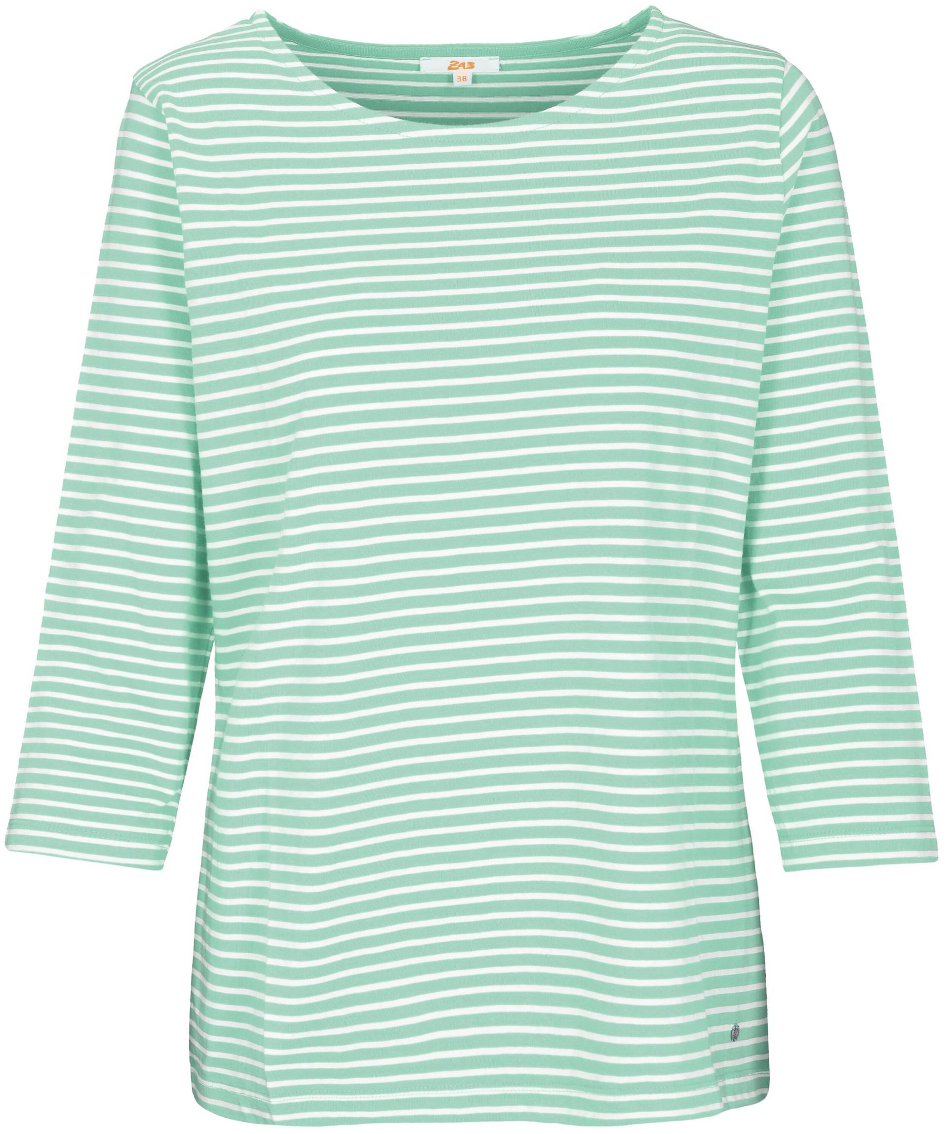zab company - Da.-Ringelshirt, 3/4 Arm jade stripes - Gr. - 50 von zab company