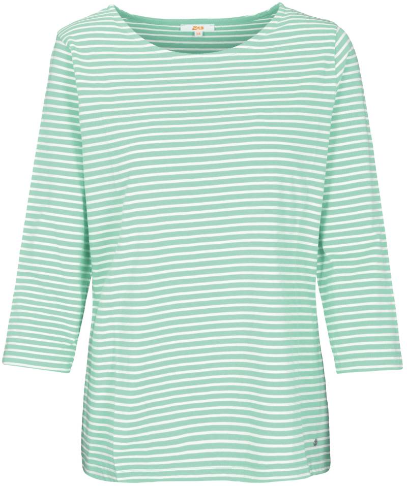 zab company - Da.-Ringelshirt, 3/4 Arm jade stripes - Gr. - 50 von zab company
