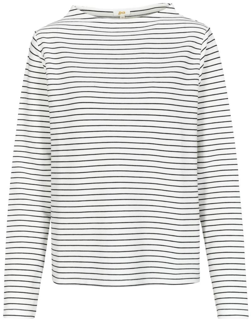 zab company - Da. Shirt, Ringel, Struktur offwhite/anthra - Gr. - 50 von zab company