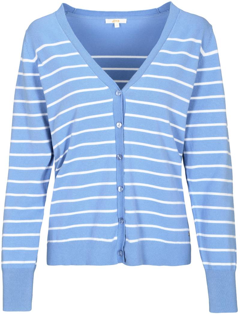 zab company - Da.-Strick-Jacke jeans stripe - Gr. - S von zab company