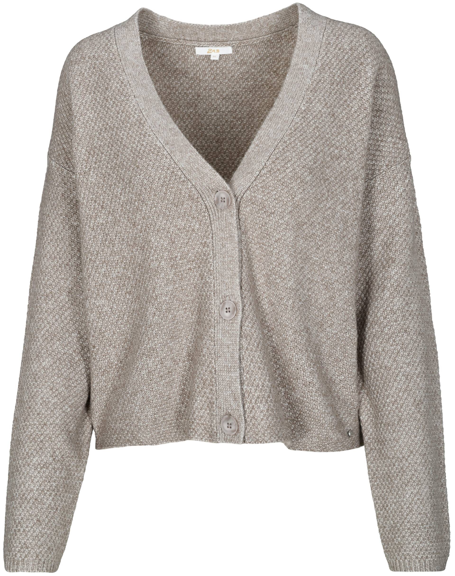 zab company - Da. Strickjacke, Struktur toffee mel. - Gr. - L von zab company