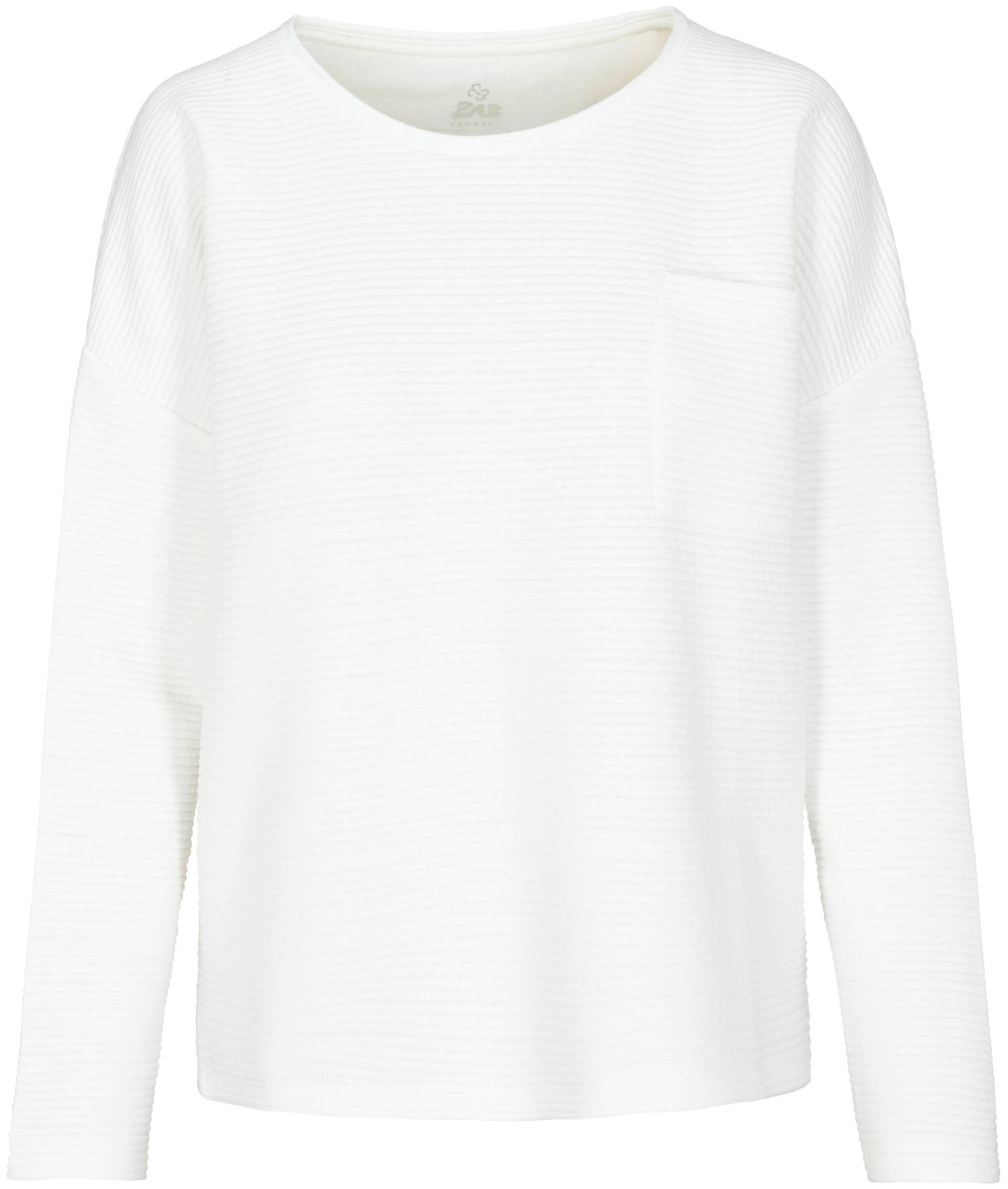 zab company - Da. Sweatshirt, Struktur offwhite - Gr. - 46 von zab company