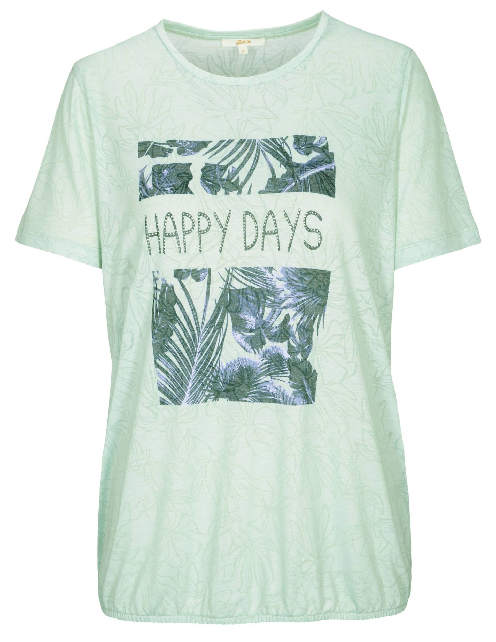 zab company - T.-Shirt mit Ausbrenner-Effekt mint - Gr. - 38 von zab company