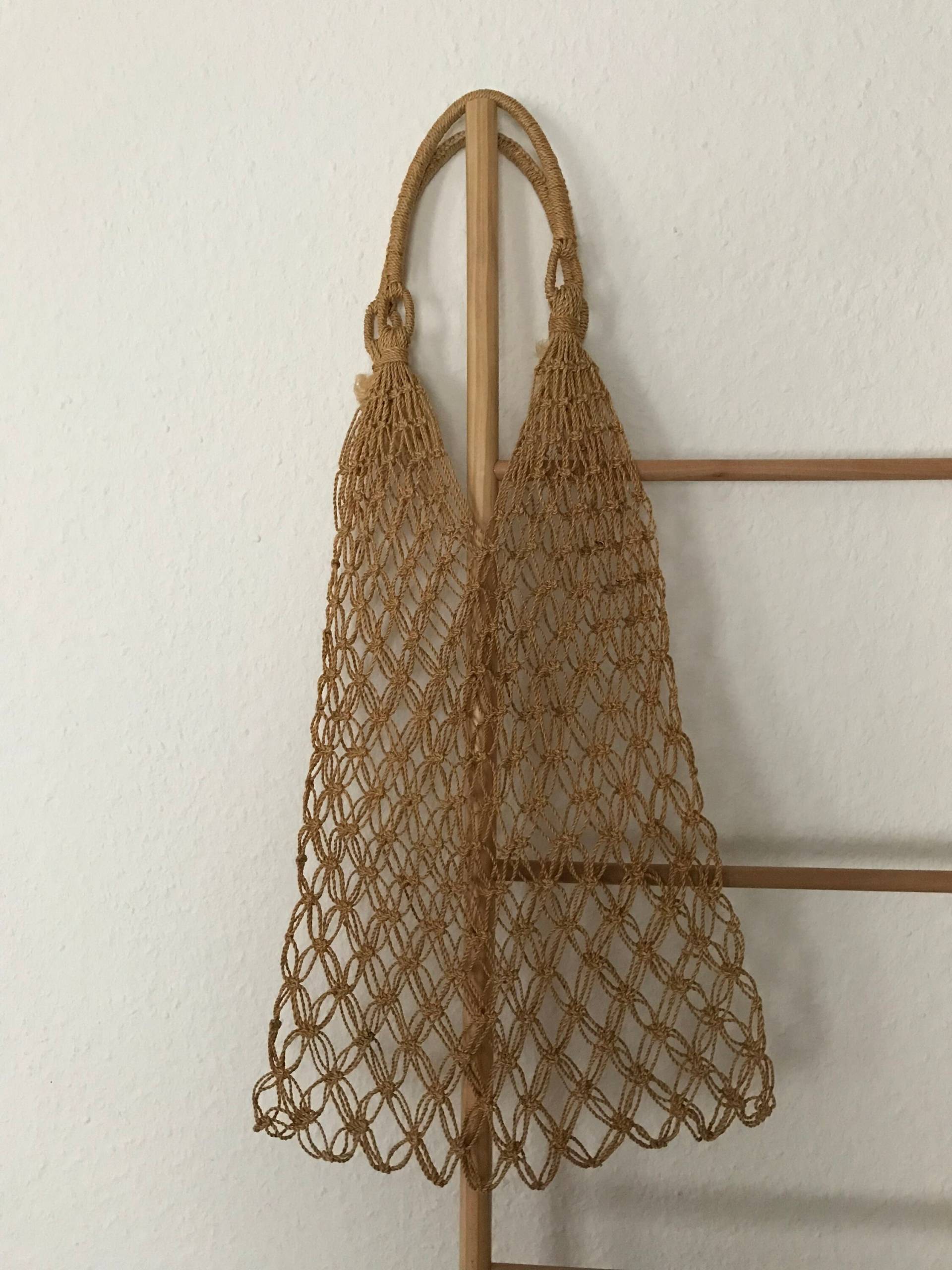 Einkaufsbeutel Makramee Vintage Tragetasche Beutel Geknüpft Strandtasche Nachhaltig Netztasche Seventies Boho Einkaufsbeutel Makramee Vintage Tragetasche Beutel Geknüpft Strandtasche Nachhaltig Netztasche Seventies Boho von zakkayavintage