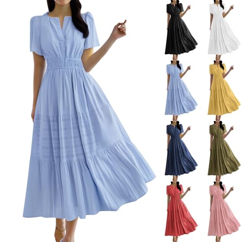 Sommerkleider Damen Leicht und Luftig Lang | Leinenkleider mit Taschen Corsagenkleid | Boho Sommerkleid Elegant Strandkleid | Musselin Freizeitkleid Baumwollkleid | Frühlingskleid Hellblau Damen Sommerkleider Damen Leicht und Luftig Lang | Leinenkleider mit Taschen Corsagenkleid | Boho Sommerkleid Elegant Strandkleid | Musselin Freizeitkleid Baumwollkleid | Frühlingskleid Hellblau Damen von zakuwyelik