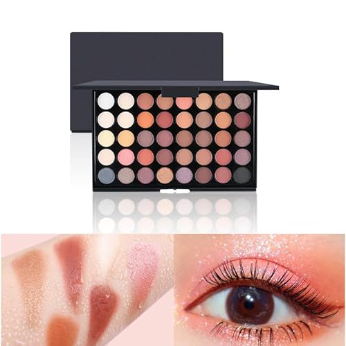 zalati Lidschatten Paletten Langanhaltender Glitter Wasserdichter Schweißfester Lidschatten Kit für Alle Hauttypen Make-up Schönheit 40 Farben von zalati