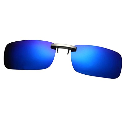 zalati Polarisierte Sonnenbrille Clip Clip-On-Linse Night Driving Anti Glare Deep Blue von zalati