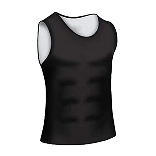 zalati Tanktops für Herren Trainingsweste mit Wasserabweisend für Sauna Tanktop, Workout Korsett Shirt, Bauchanzug, Neopren Shapewear - XXL von zalati