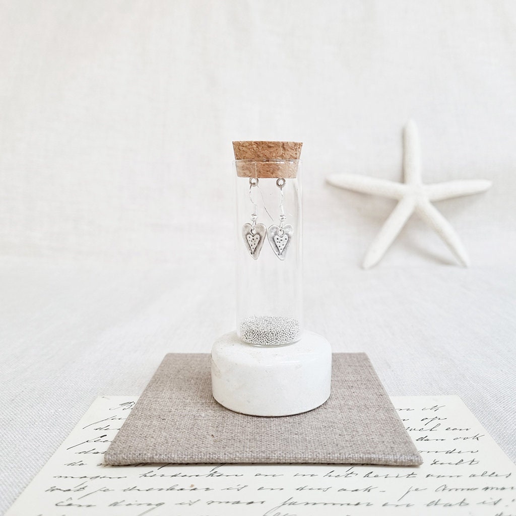 Silber Herz Ohrringe in Einer Flasche - Geschenkidee Geschenk Für Sie Vintage Ohrring Zamsoe Silber Herz Ohrringe in Einer Flasche - Geschenkidee Geschenk Für Sie Vintage Ohrring Zamsoe von zamsoe