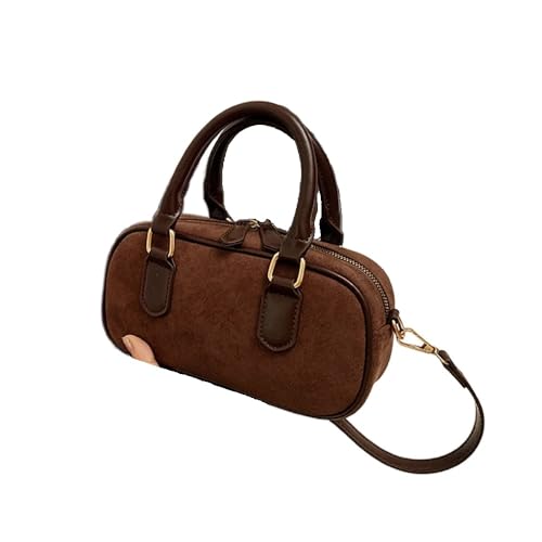 Trendy PU Leder Retro Handtasche Schultertasche Kleine Quadratische Bowling Tasche Damen Top Griff Geldbörse Crossbody Geldbörse von zaoalife