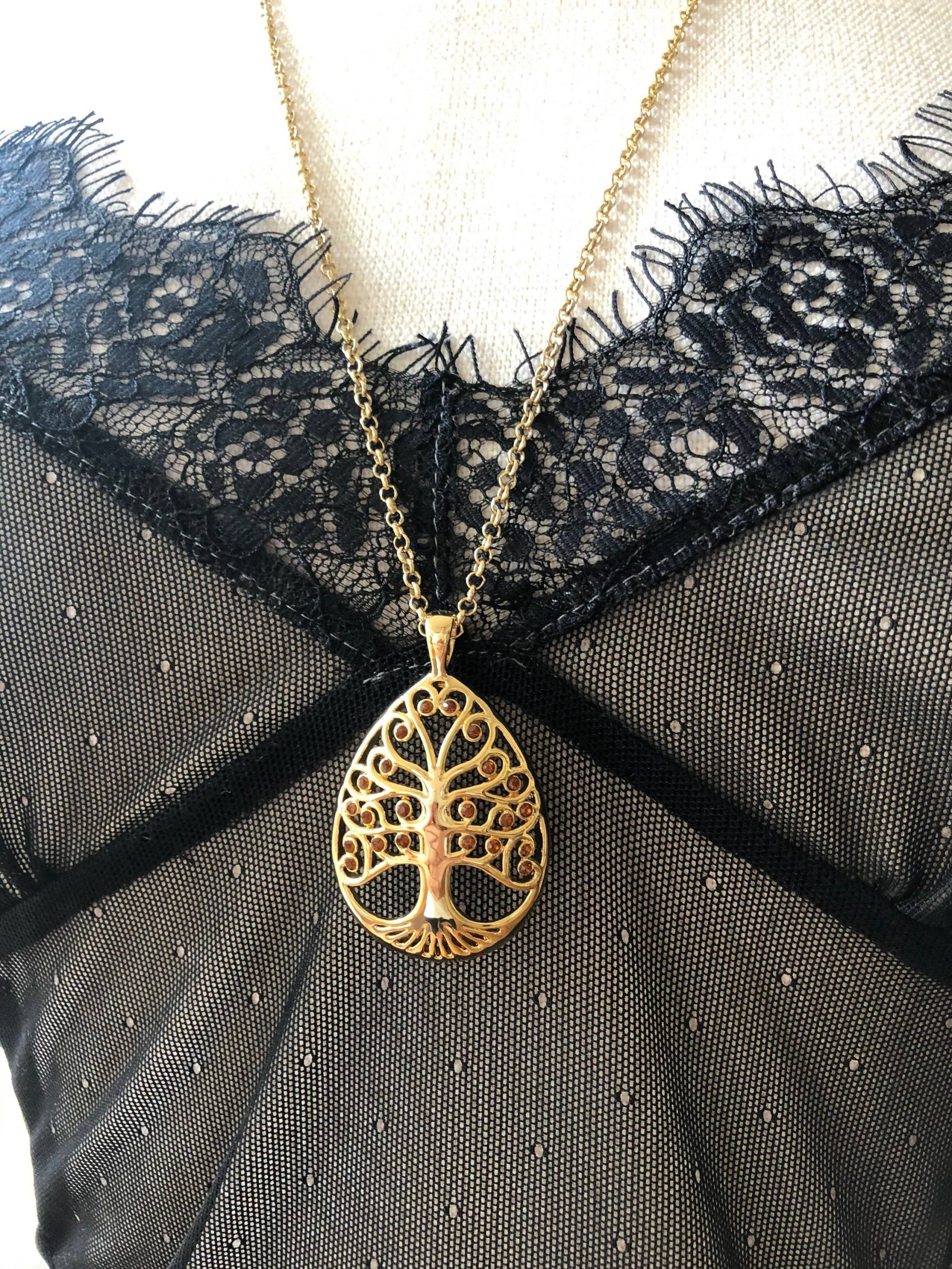 Baum Des Lebens Lange Kette Anhänger Halskette Baum Des Lebens Lange Kette Anhänger Halskette von zarataylor