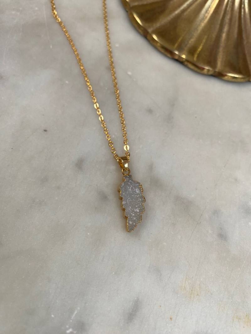 Engelsflügel Druzy Quarz Halskette Engelsflügel Druzy Quarz Halskette von zarataylor