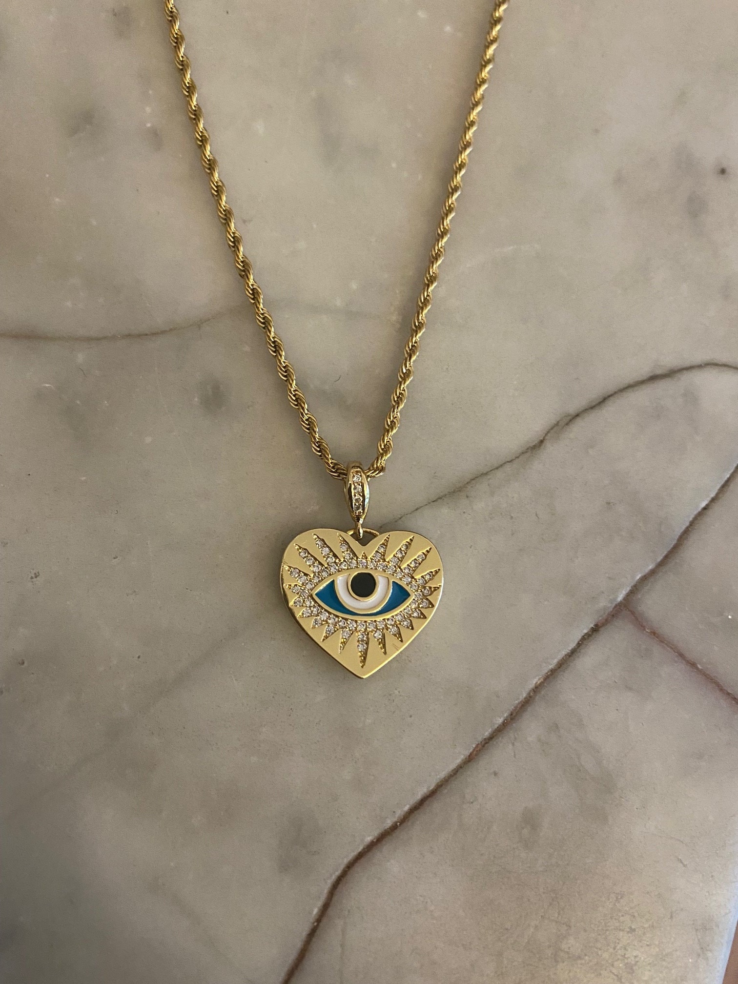 Evil Eye Herz Halskette von zarataylor