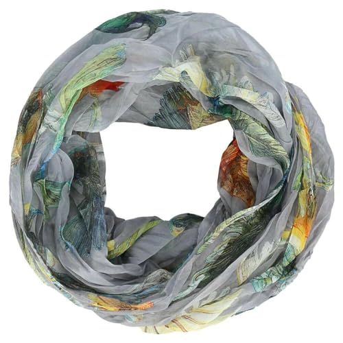 Loop - Schal/Schlauchschal Floral Muster in verschiedenen Farben, leicht & seidig von zarolo