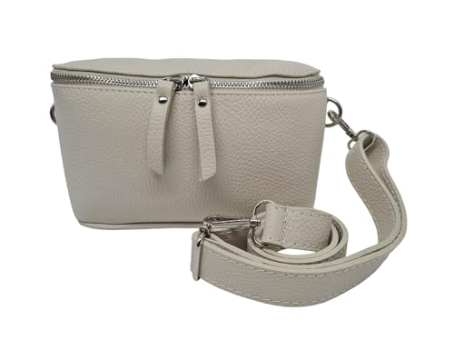 Trendige Damen Hüfttasche mit Gurt, Brusttasche, Gürteltasche,Cross Body Tasche, Umhängetasche italienisches Echtleder von zarolo