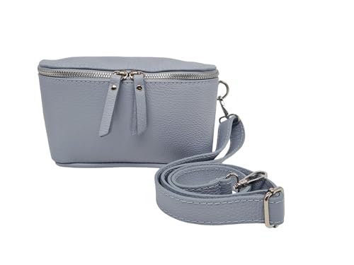 Trendige Damen Hüfttasche mit Gurt, Brusttasche, Gürteltasche,Cross Body Tasche, Umhängetasche italienisches Echtleder von zarolo