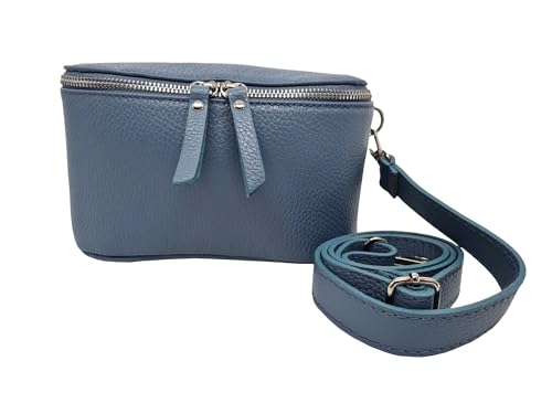 Trendige Damen Hüfttasche mit Gurt, Brusttasche, Gürteltasche,Cross Body Tasche, Umhängetasche italienisches Echtleder von zarolo