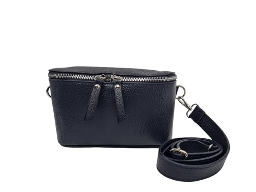 Trendige Damen Hüfttasche mit Gurt, Brusttasche, Gürteltasche,Cross Body Tasche, Umhängetasche italienisches Echtleder von zarolo