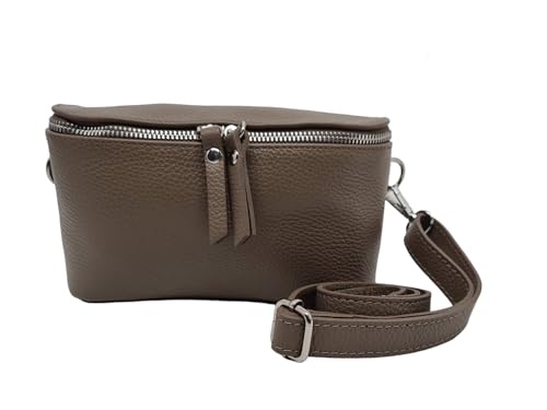 Trendige Damen Hüfttasche mit Gurt, Brusttasche, Gürteltasche,Cross Body Tasche, Umhängetasche italienisches Echtleder von zarolo