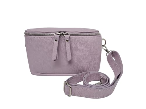 Trendige Damen Hüfttasche mit Gurt, Brusttasche, Gürteltasche,Cross Body Tasche, Umhängetasche italienisches Echtleder von zarolo